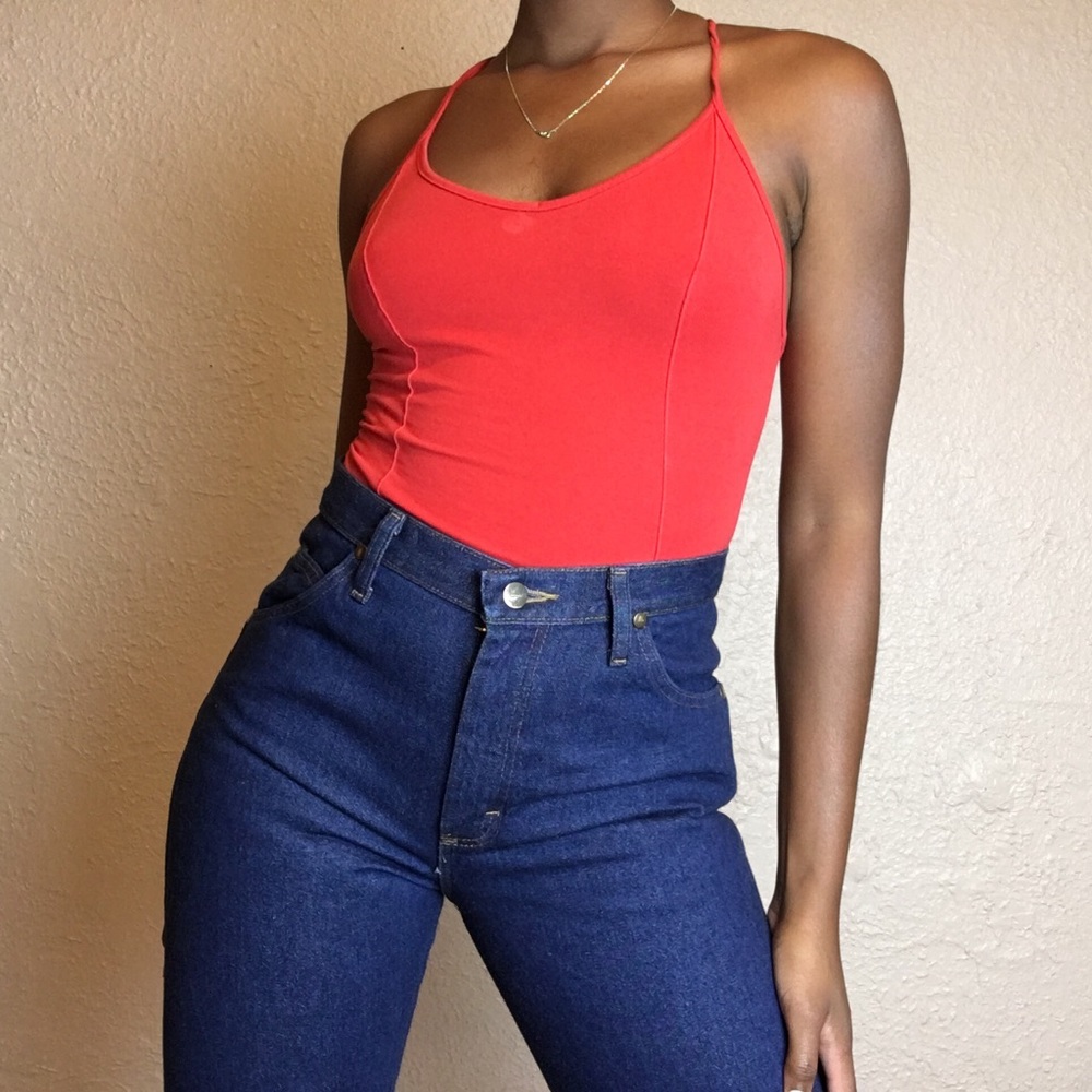 High rise denim wrangler jeans